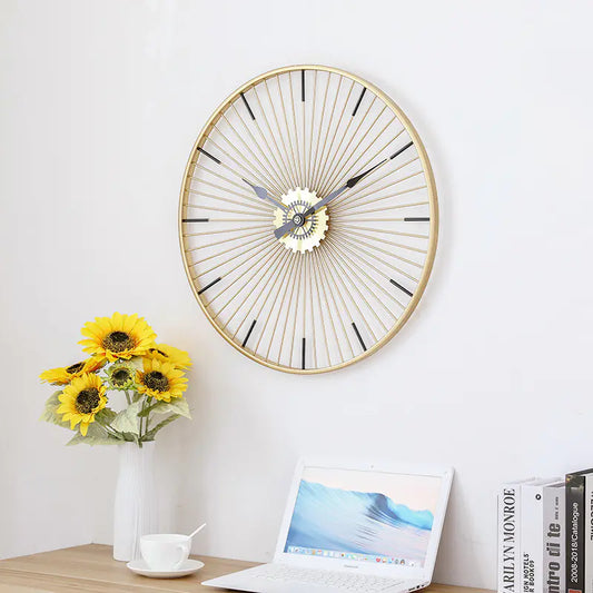 Reloj de Pared de Hierro Dorado